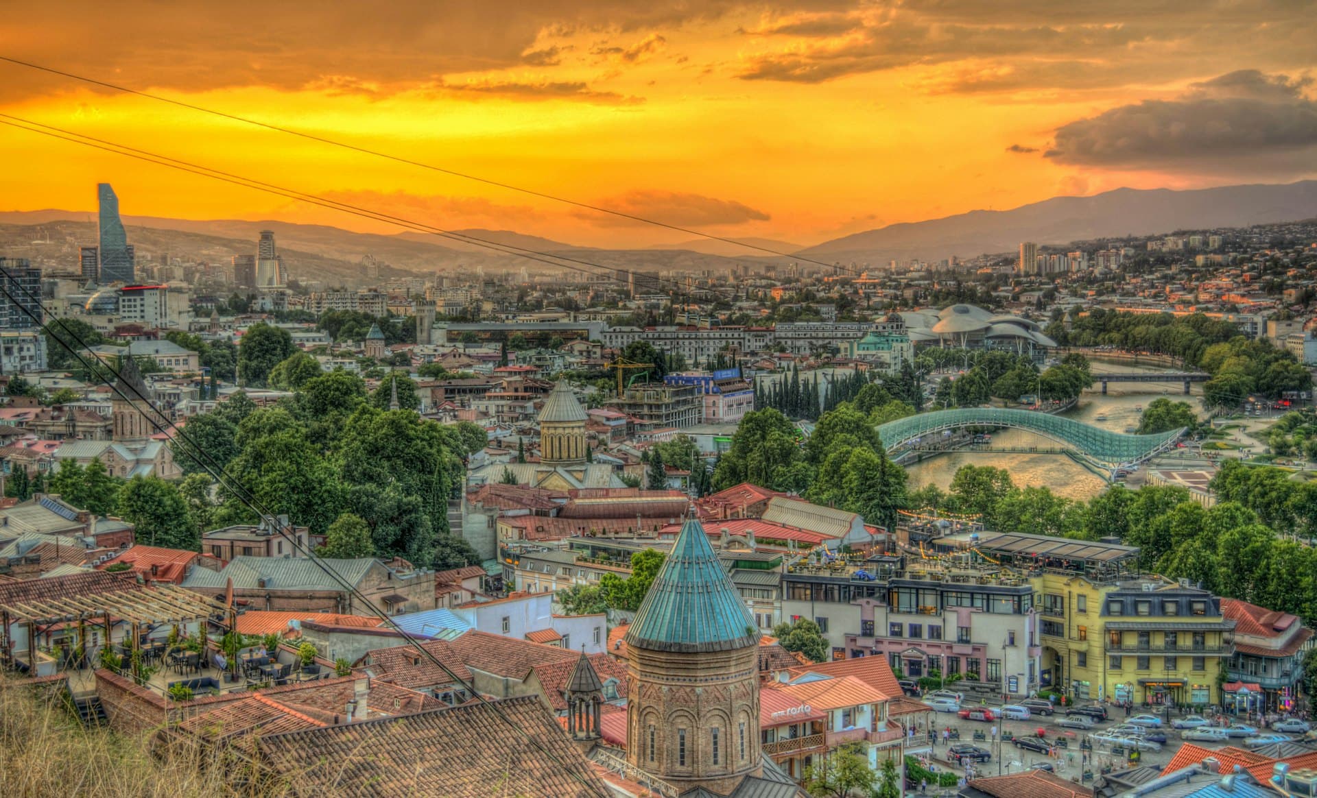 Tbilisi at sunset